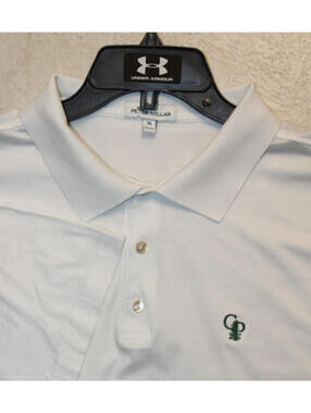 Calusa Pines Golf Club x Peter Millar Men XL White Polo Shirt 100% Cotton Naples